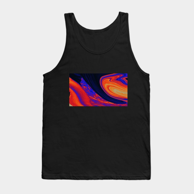 Colorful Neon Marble Gaming Tank Top by MOUKI